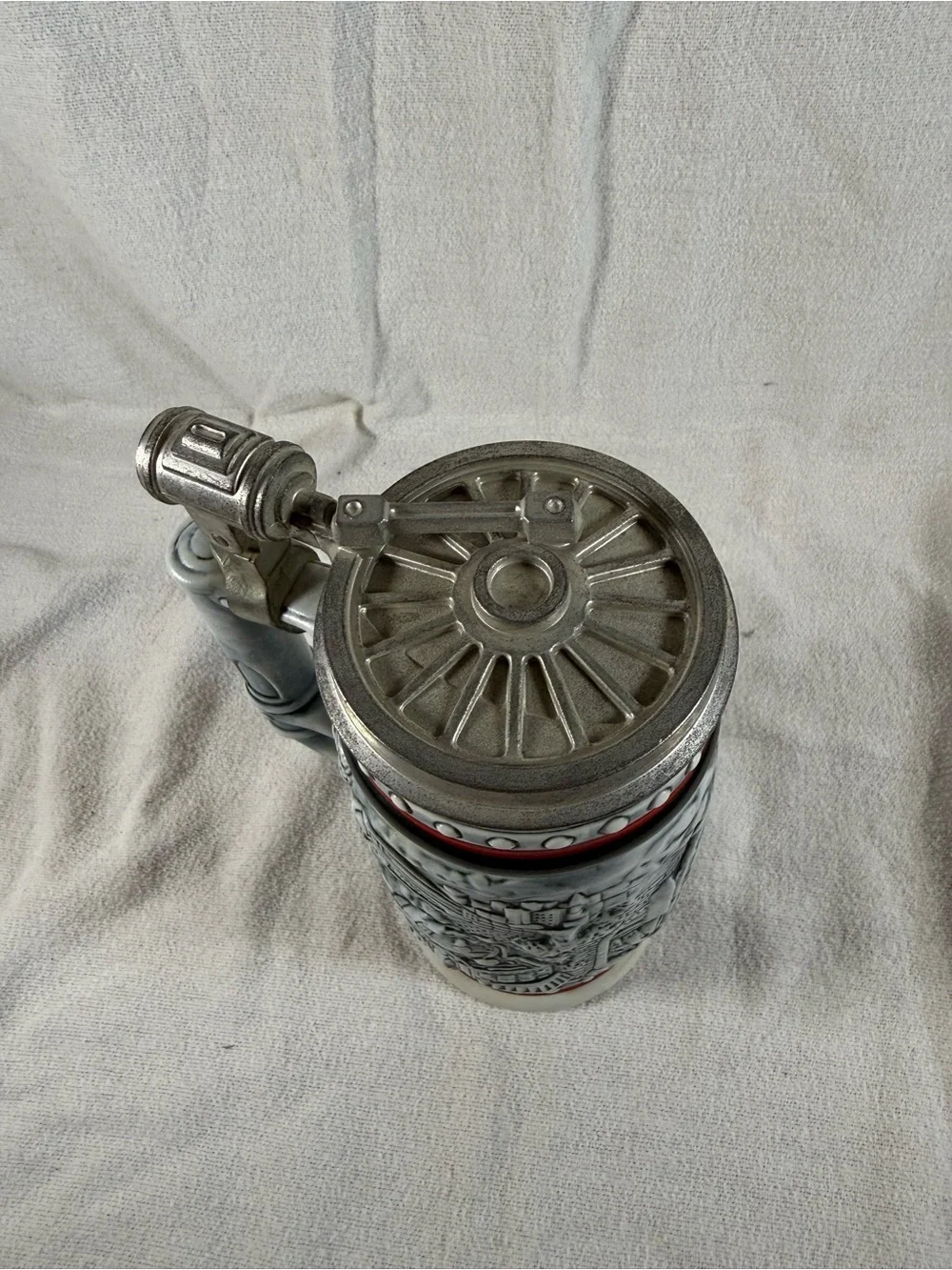 Vintage 1982 Avon Lidded Railroadiana Beer Stein